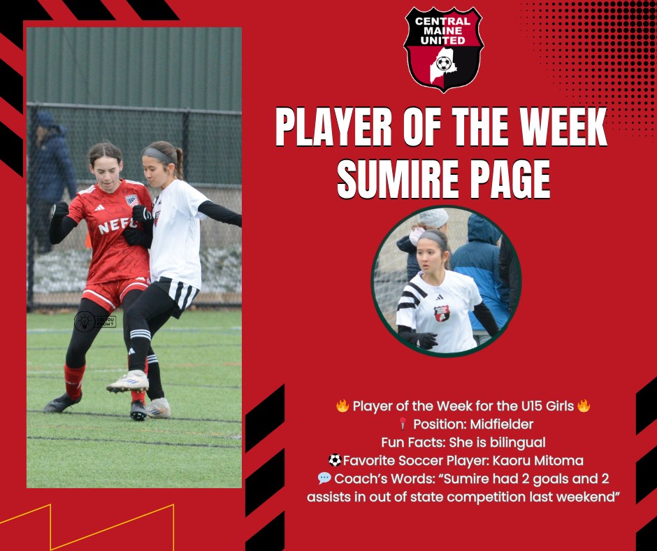 U15 Girls POTW Sumire Page